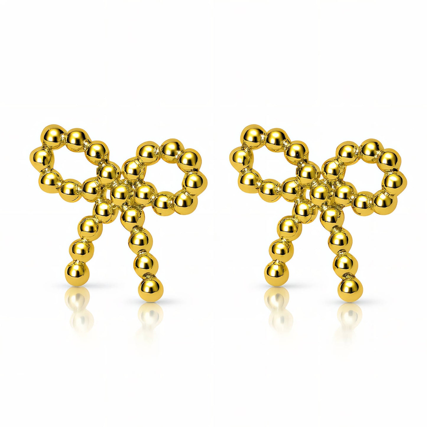 Earrings, 18K Gold Plated Steel