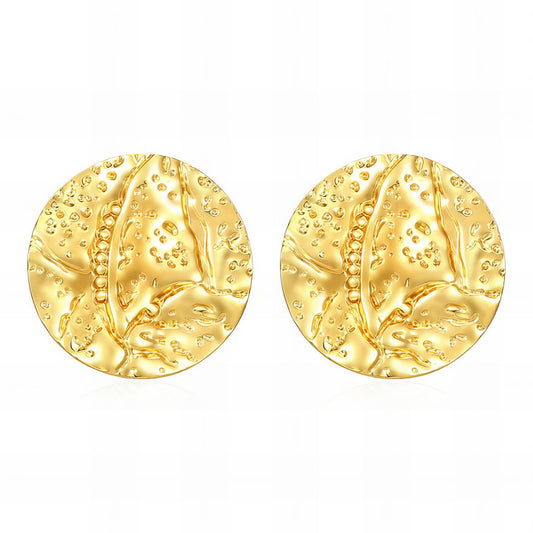 Earrings, 18K Gold Plated Steel