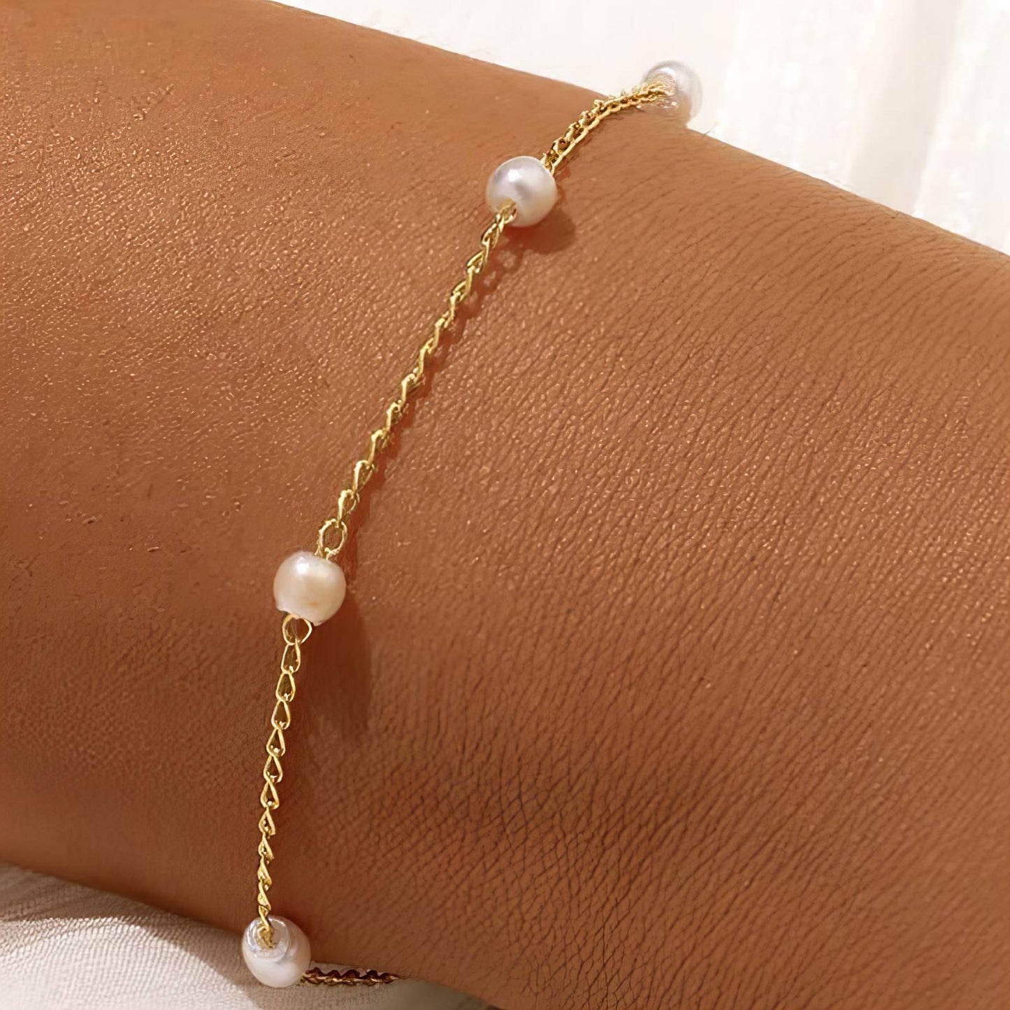 Bracelet, 18K Gold Plated Steel