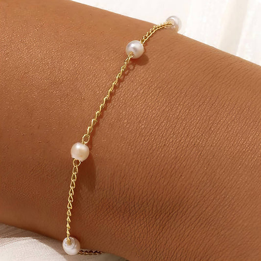 Bracelet, 18K Gold Plated Steel