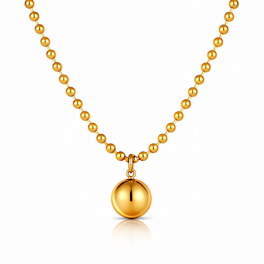 Necklace, 18K Gold Plated Steel