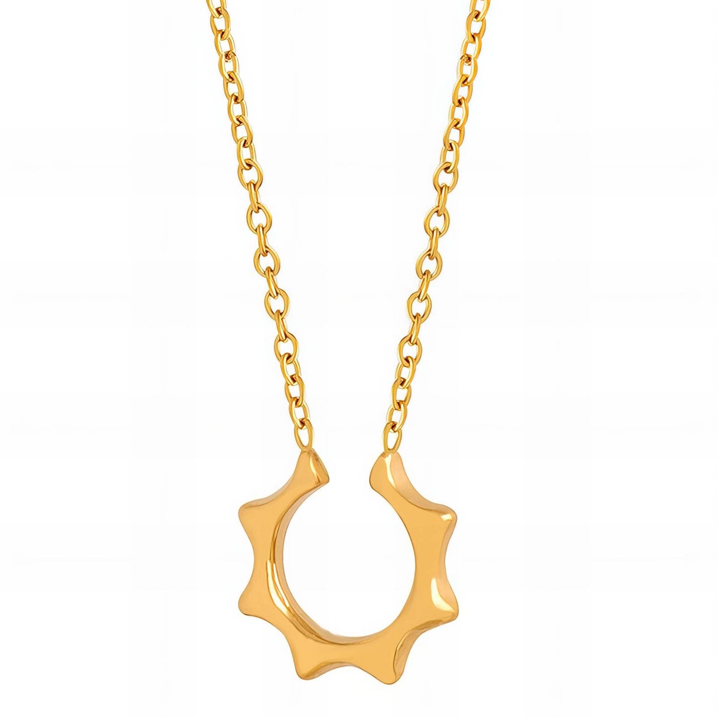 Necklace, 18K Gold Plated Steel