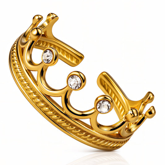 Ring, 18K Gold Plated Steel