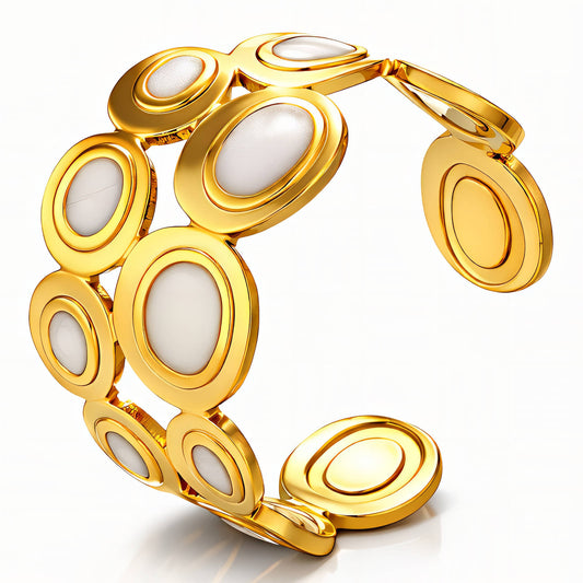 Ring, 18K Gold Plated Steel