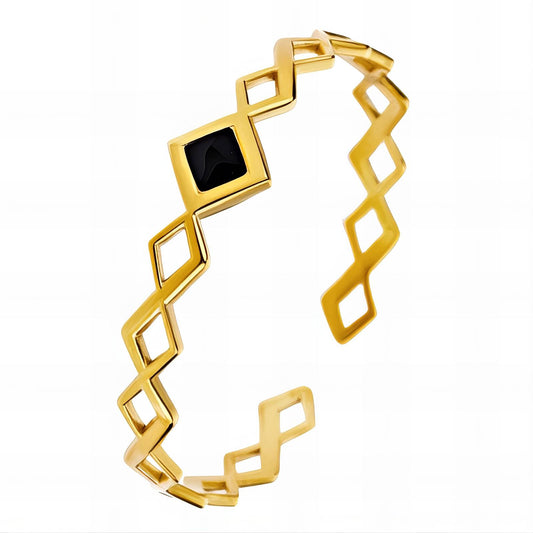 Bracelet, 18K Gold Plated Steel