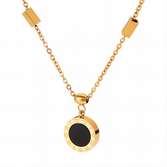 Necklace, 18K Gold Plated Steel