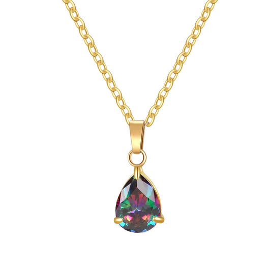 Necklace, 18K Gold Plated Steel
