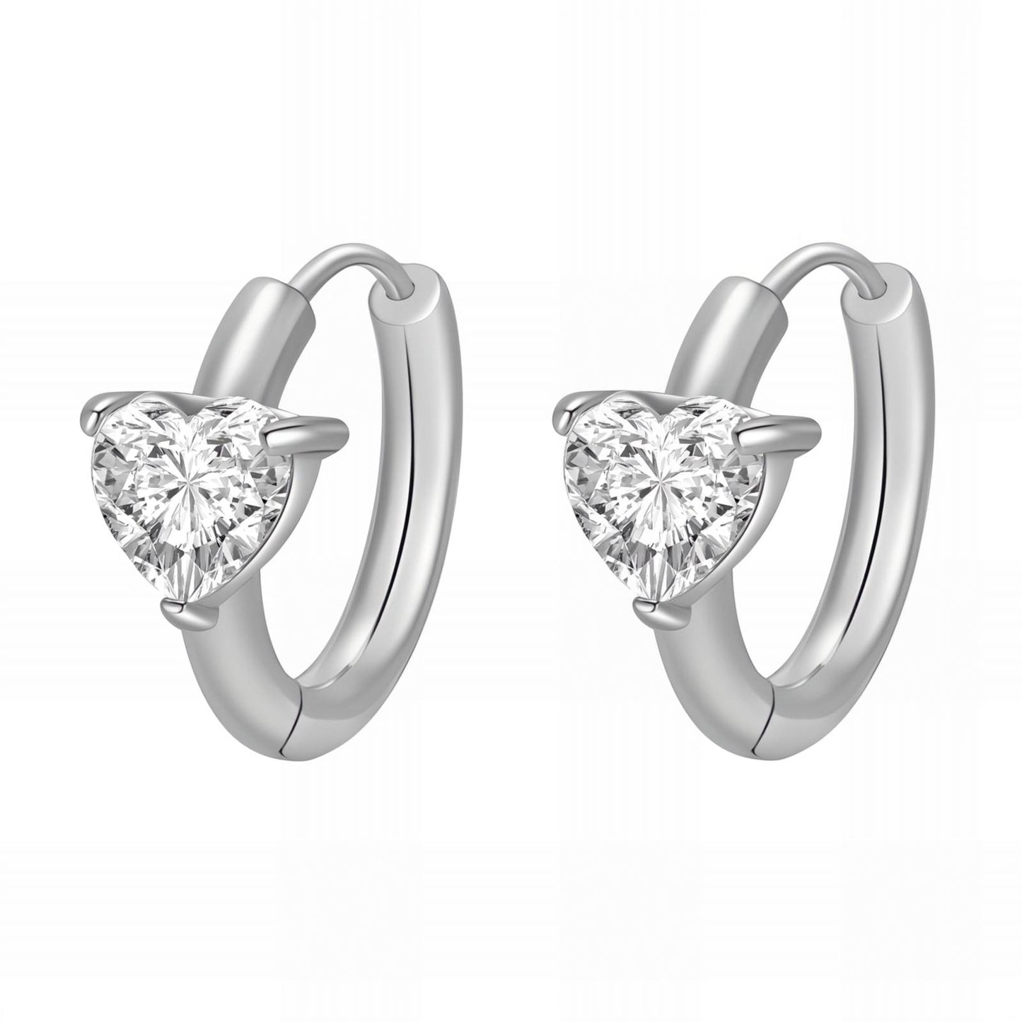 Hearts Earrings, Stainless Steel