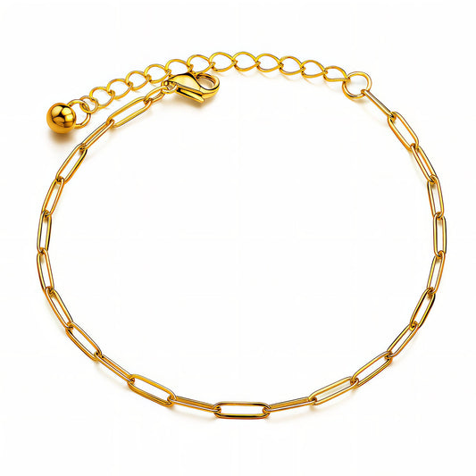 Anklet, 18K Gold Plated Steel