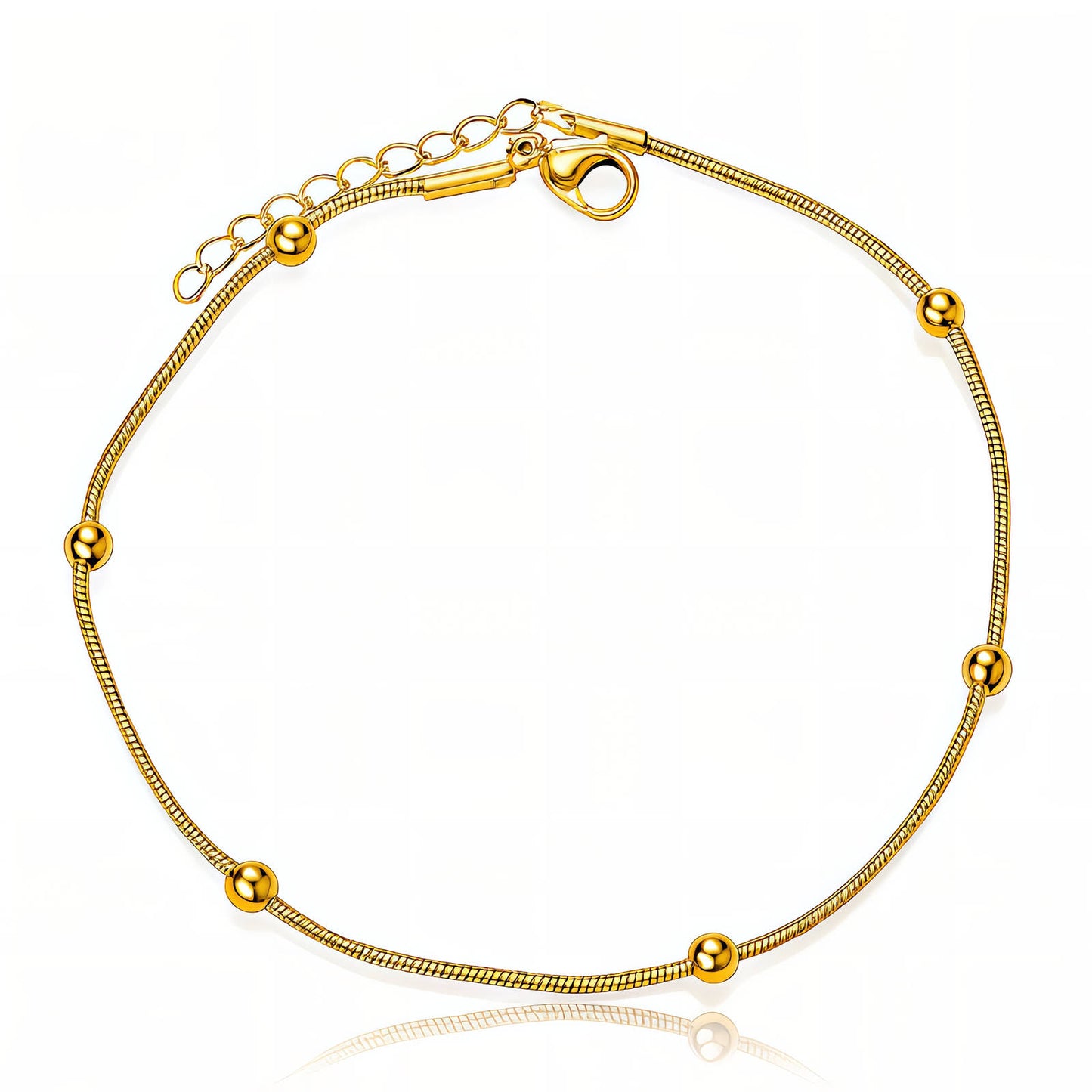 Anklet, 18K Gold Plated Steel