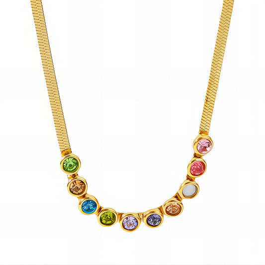 Necklace, 18K Gold Plated Steel