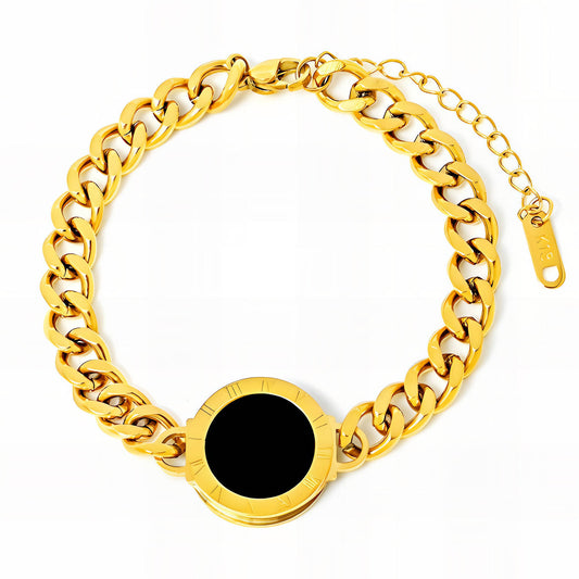 Bracelet, 18K Gold Plated Steel