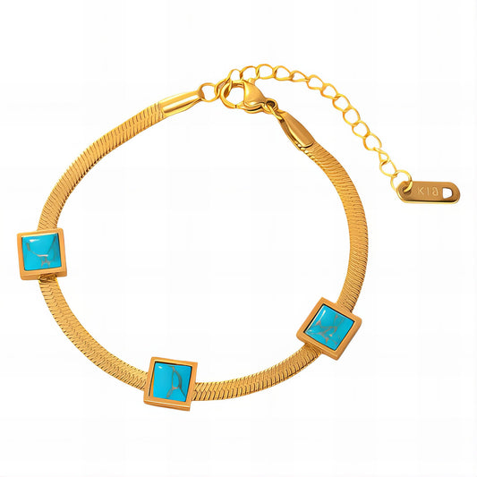 Bracelet, 18K Gold Plated Steel