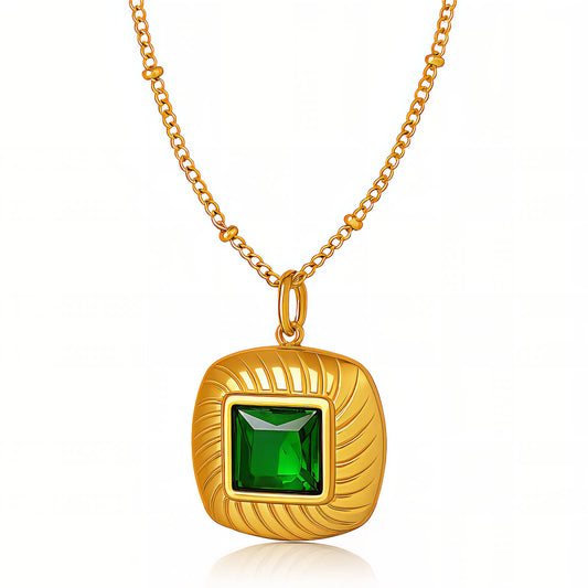 Necklace, 18K Gold Plated Steel