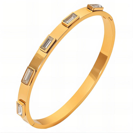 Bracelet, 18K Gold Plated Steel