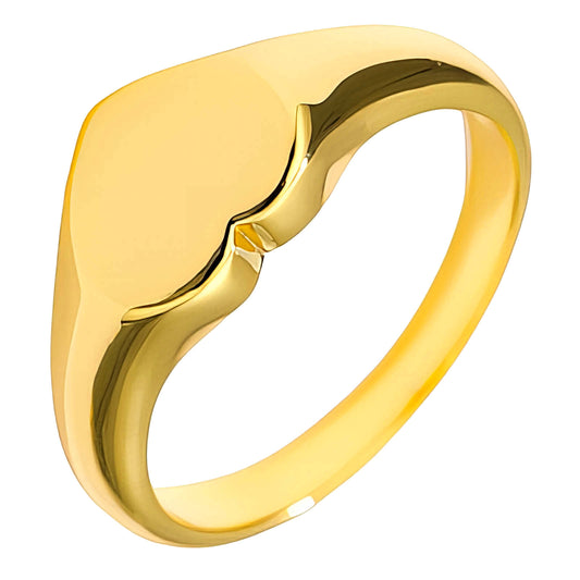 Heart Ring, 18K Gold Plated Steel