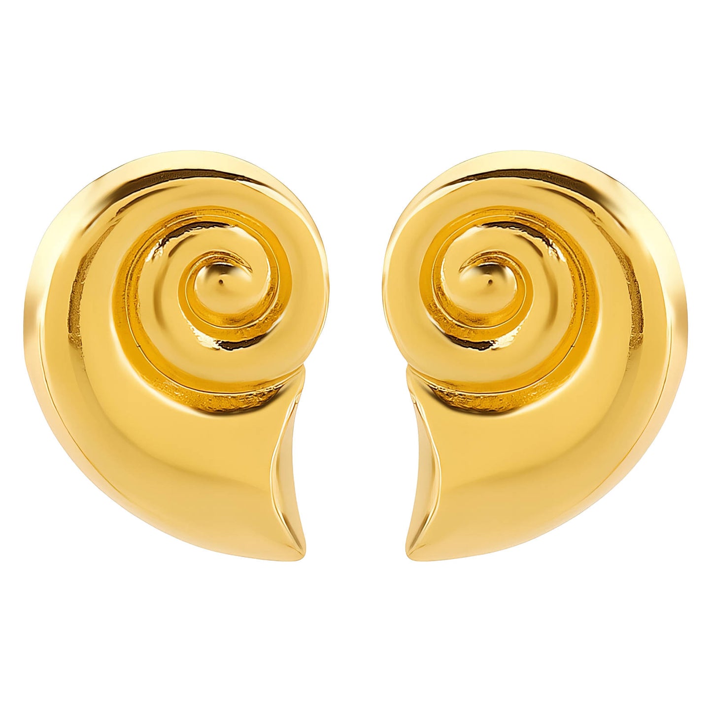 Earrings, 18K Gold Plated Steel