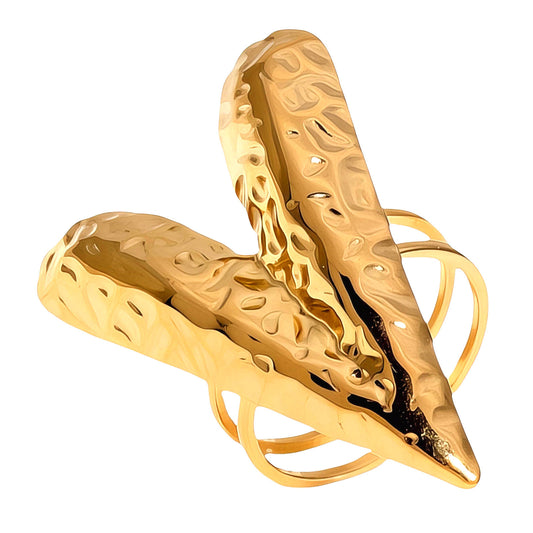 Heart Ring, 18K Gold Plated Steel