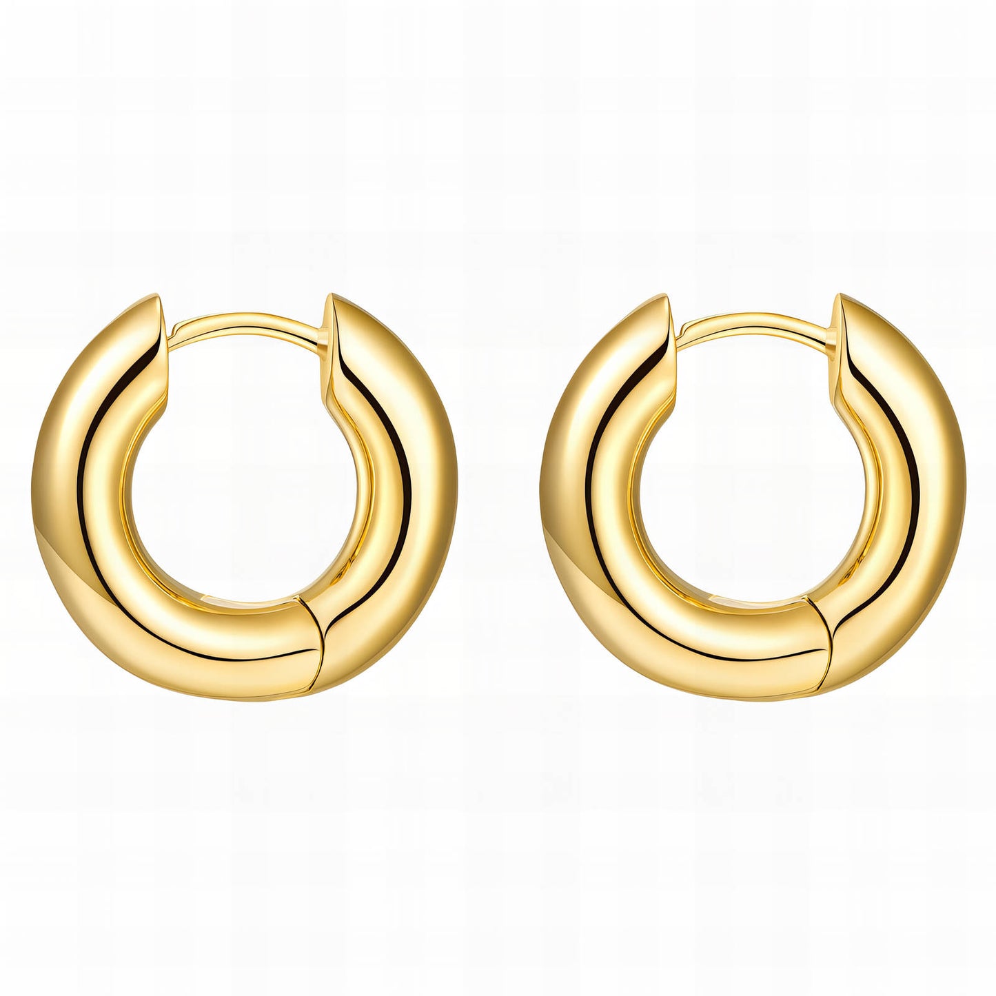 Earrings, 18K Gold Plated Steel
