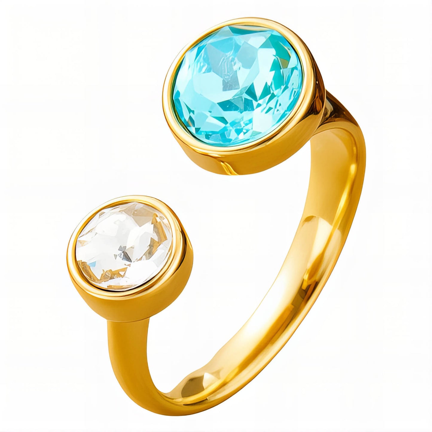 Ring, 18K Gold Plated Steel