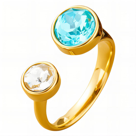 Ring, 18K Gold Plated Steel