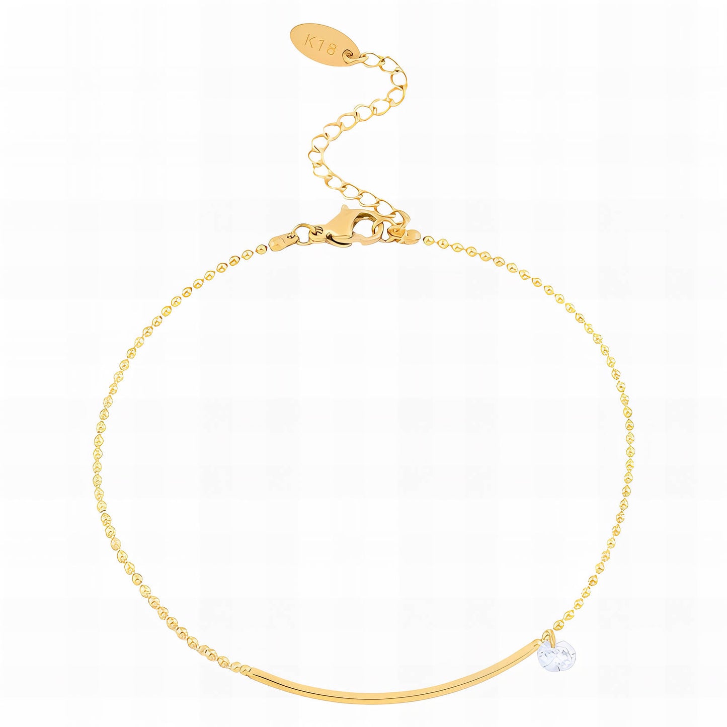 Anklet, 18K Gold Plated Steel
