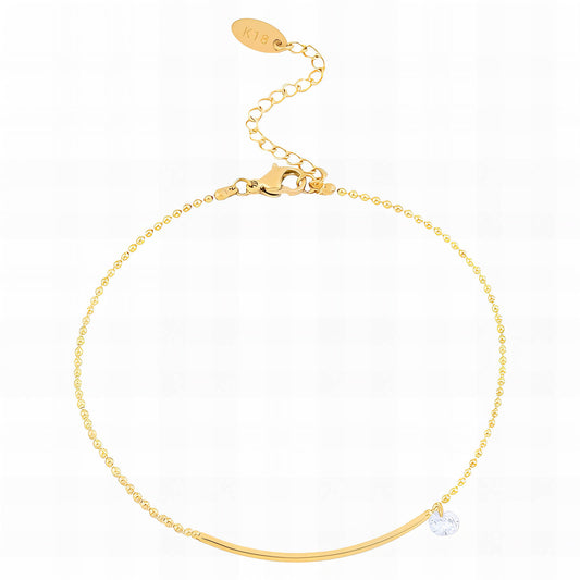Anklet, 18K Gold Plated Steel