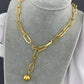 Necklace, 18K Gold Plated Steel