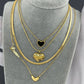 Heart Necklace, 18K Gold Plated Steel