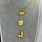 Heart Necklace, 18K Gold Plated Steel