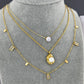 Necklace, 18K Gold Plated Steel