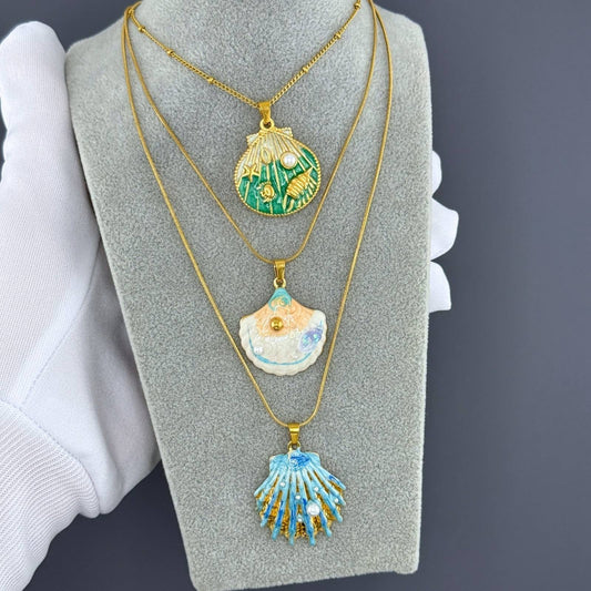 Necklace, 18K Gold Plated Steel