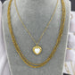 Hearts Necklace, 18K Gold Plated Steel