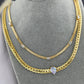 Necklace, 18K Gold Plated Steel