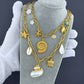 Seashells Necklace, 18K Gold Plated Steel