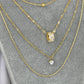 Necklace, 18K Gold Plated Steel