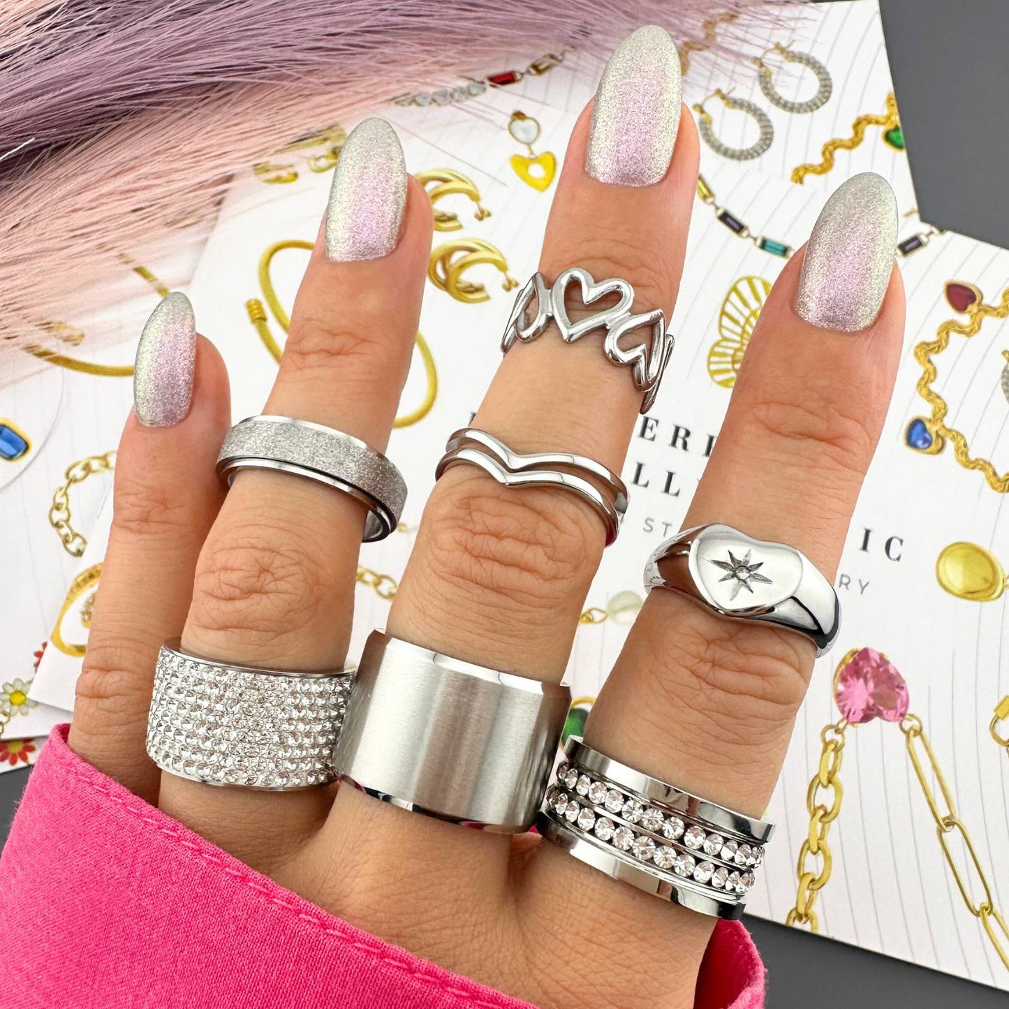 Heart Ring, Stainless Steel