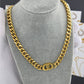 Necklace, 18K Gold Plated Steel