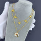 Bees Necklace, 18K Gold Plated Steel