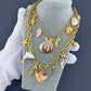 Seashells Necklace, 18K Gold Plated Steel