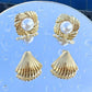 Earrings, 18K Gold Plated Steel
