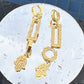 Earrings, 18K Gold Plated Steel