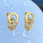 Earrings, 18K Gold Plated Steel