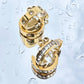 Earrings, 18K Gold Plated Steel