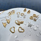Hearts Earrings, 18K Gold Plated Steel