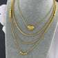 Necklace, 18K Gold Plated Steel