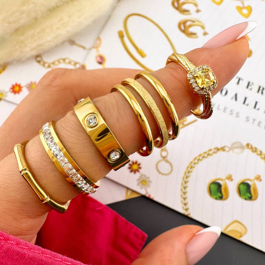 Ring, 18K Gold Plated Brass