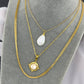 Necklace, 18K Gold Plated Steel