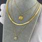 Necklace, 18K Gold Plated Steel