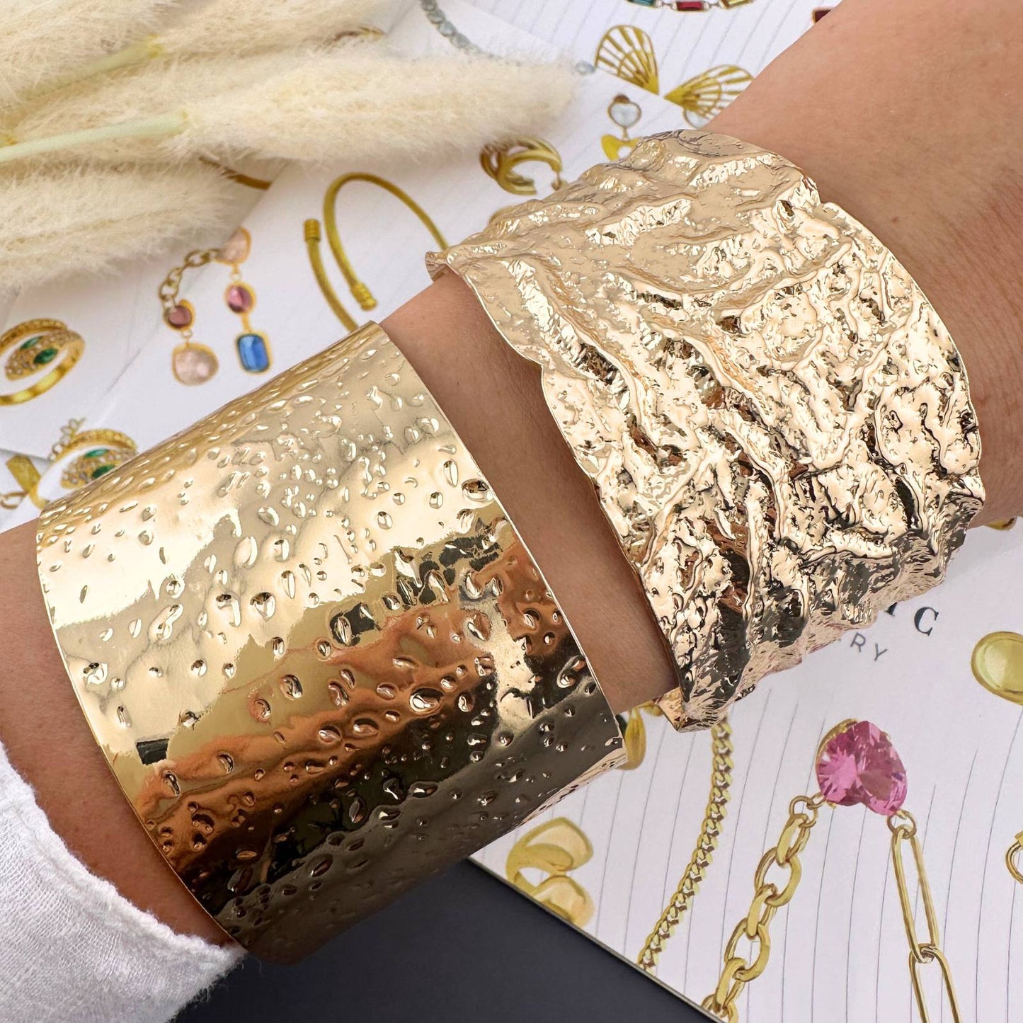 Bracelet, 18K Gold Plated Steel
